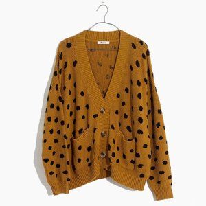 Madewell Hillview Sweater Cardigan Painted Spots